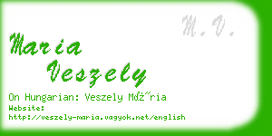 maria veszely business card